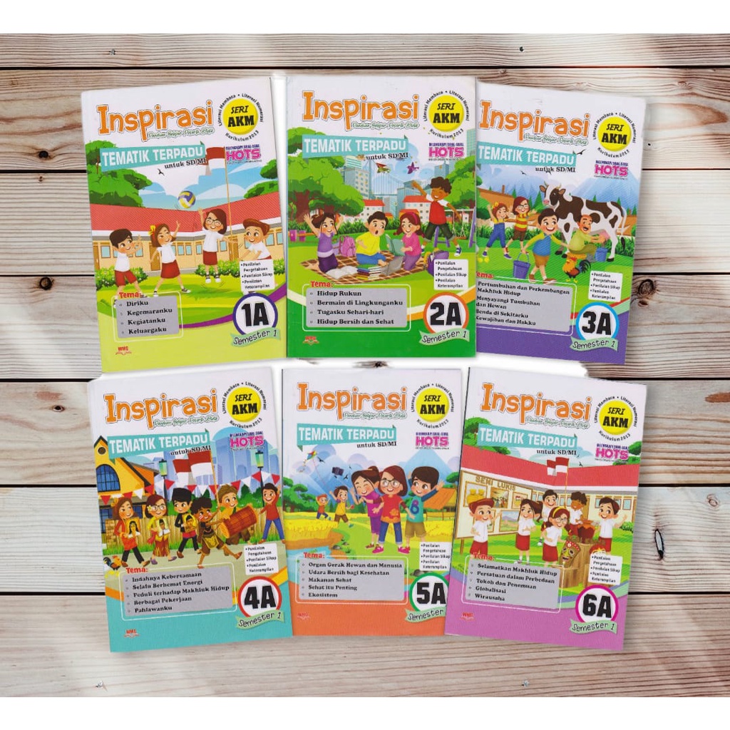 Inspirasi TEMATIK TERPADU UNTUK SD/MI KELAS 1,2,3,4,5, dan 6 Semester 1 dan 2 Dilengkapi soal-soal HOTS-3