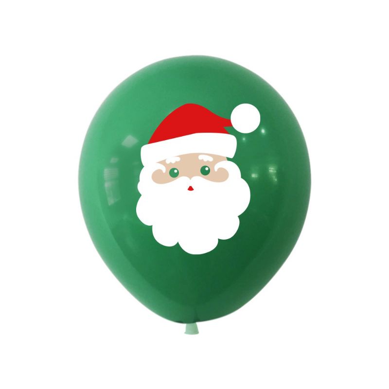 5 PCS Balon Lateks Design Santa Claus Elk Untuk Dekorasi  Natal Christmas