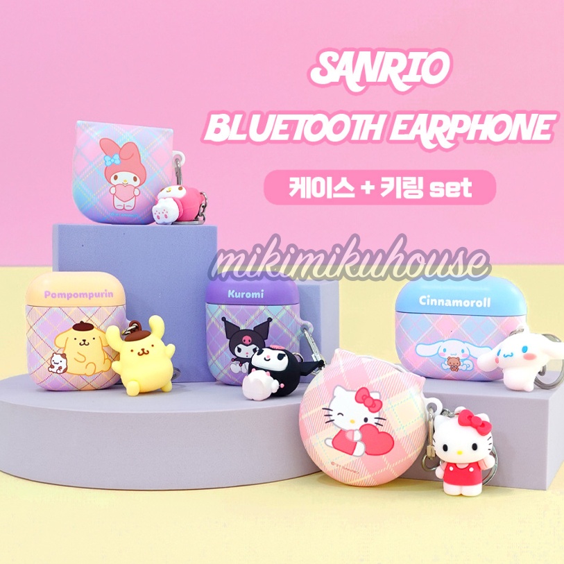 KOREA SANRIO AIRPODS / GALAXY BUDS / LG CASE + KEYRING AIRPOD 1 2 PRO LIVE SAMSUNG APPLE HELLO KITTY