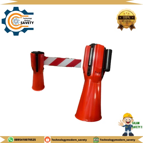 Jual PITA PEMBATAS KERUCUT,Q LINE,WARNING TAPE,TRAFFIC SAFETY CONE BELT 3M Shopee Indonesia
