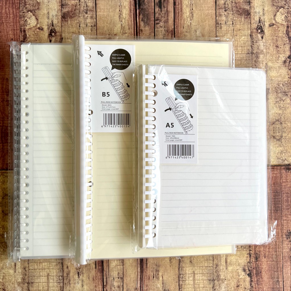 

Map Binder Cover Polos Wengu A5 B5 - Binder Note Polos Transparant Plus Loose Leaf - Binder File