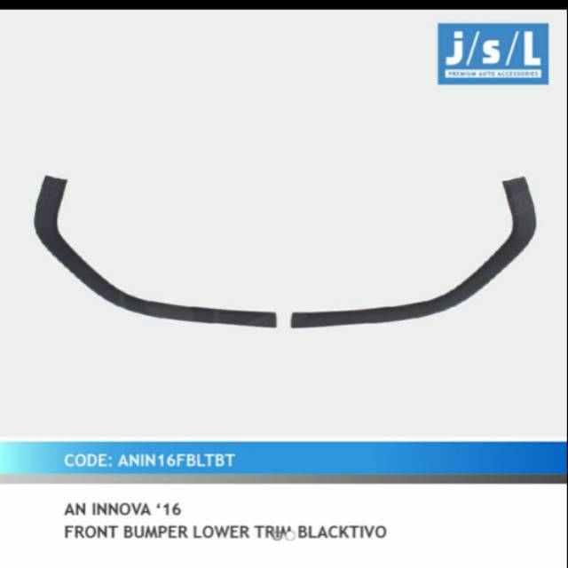 List bumper depan Innova 2016 front bumper lower trim Hitam + Chrome jsl