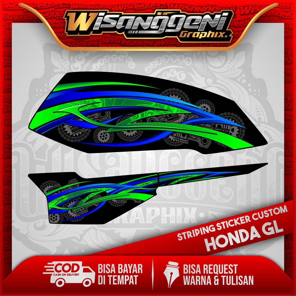 STRIPING STICKER DECAL HONDA GL MAX/GL PRO CUSTOM 8