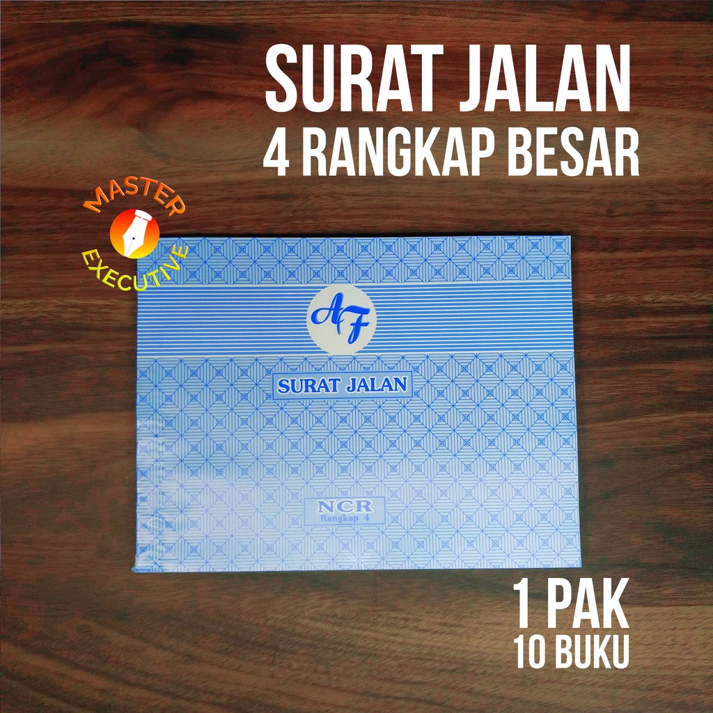 [Pak - 10 Buku] AF Buku Nota Surat Jalan 4 ply NCR / Rangkap B4 Besar