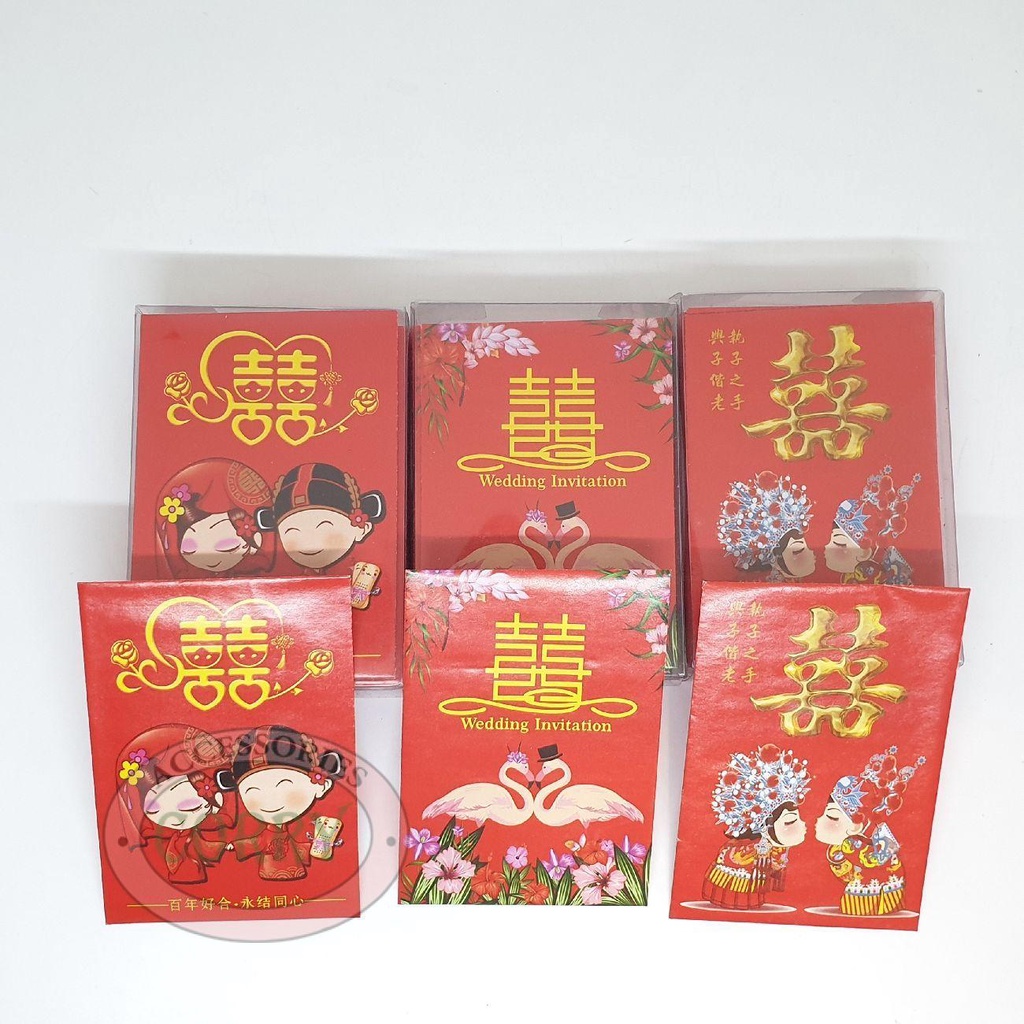 

Angpao Wedding Merah Shuang Xi 30 PC 9 Cm Murah