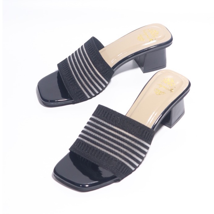 Sandal Hak Tahu Wanita Rajut Import JL03