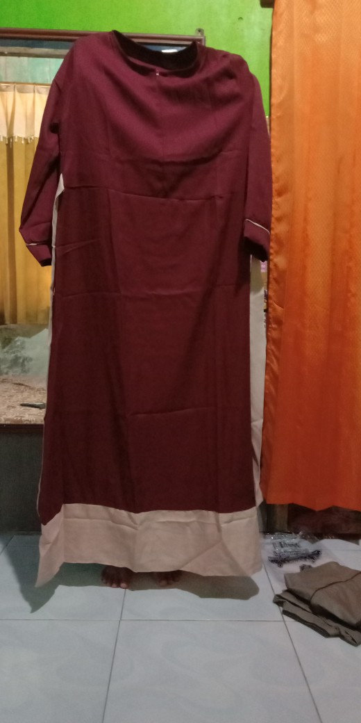 Baju Gamis Sarimbit Couple Pasangan Suami Istri Keluarga Muslim Lebaran Kondangan Terbaru/gamis Baru