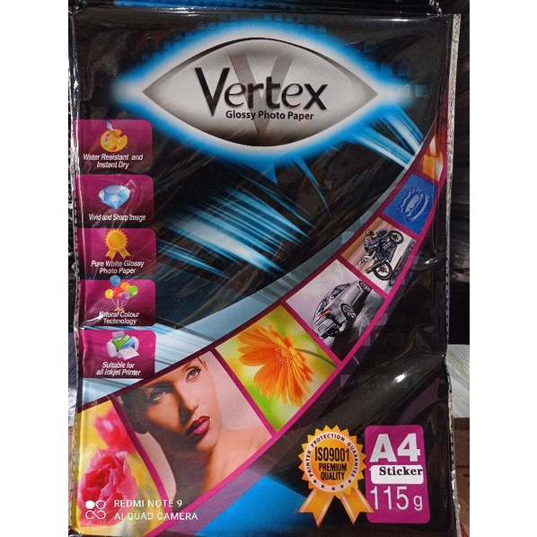 

glossy photo paper sticker A4 115gsm vertex/kertas photo sticker A4 115gsm vertex