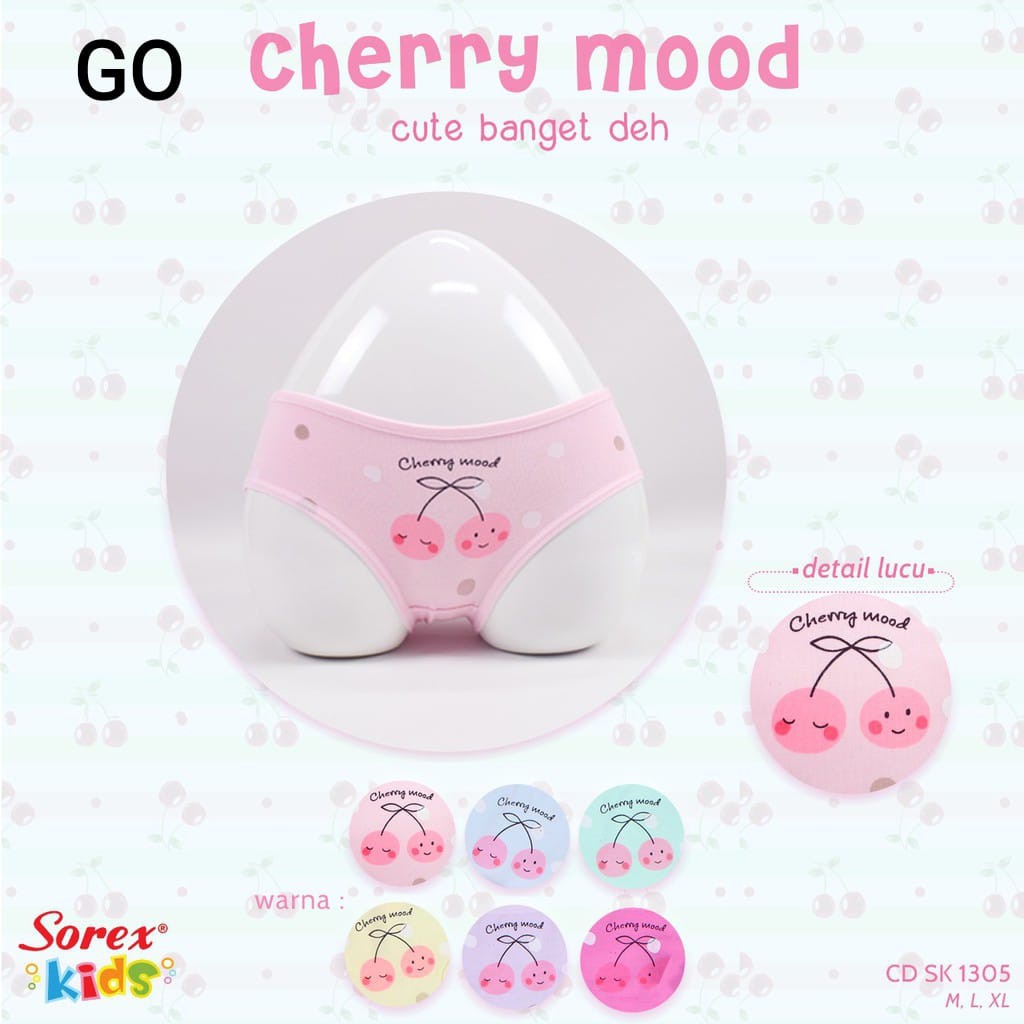 gos SOREX KIDS SK 1305 CHERRY MOOD Celana Dalam Anak Perempuan Sorex Kids