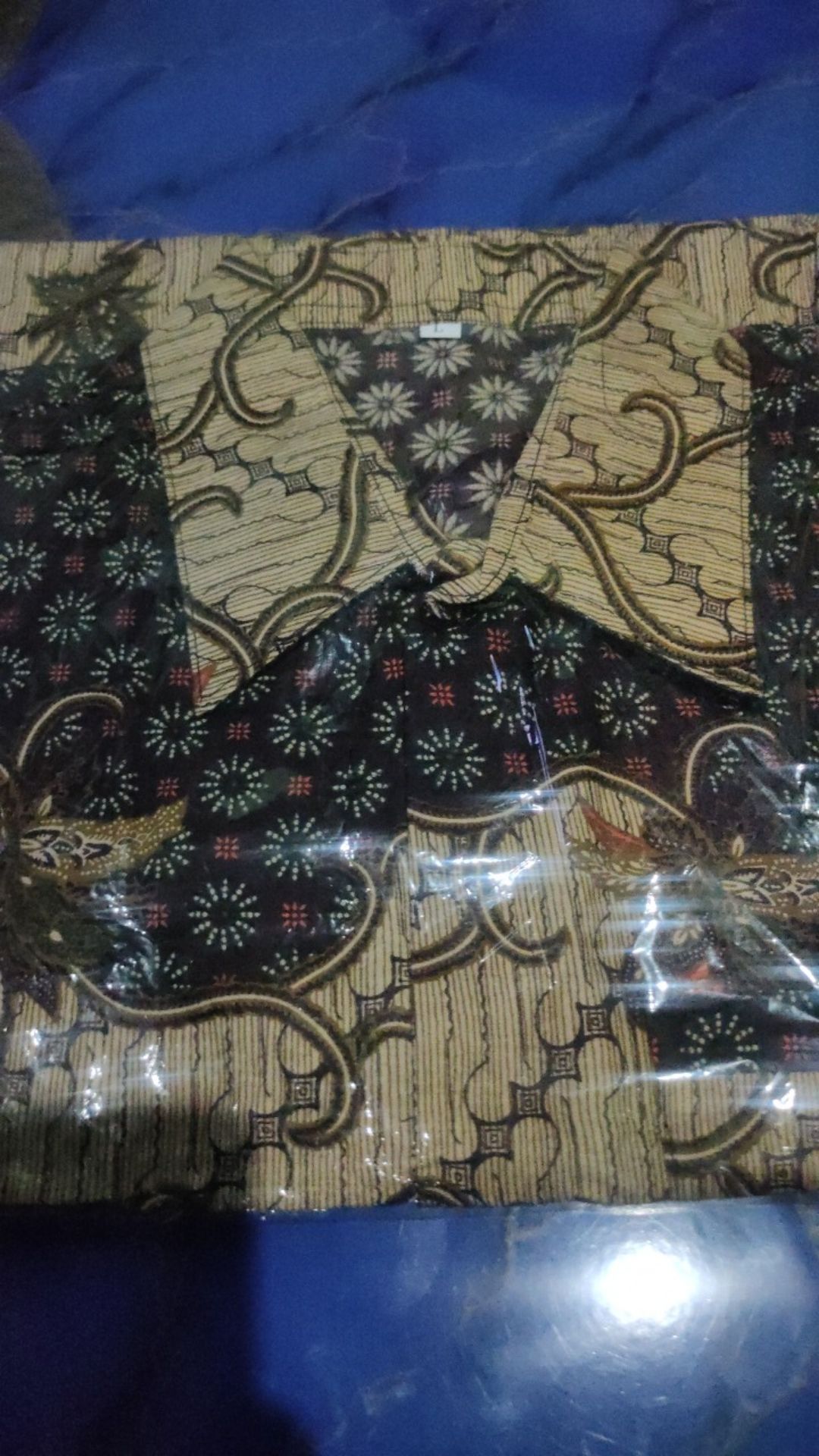 Kemeja Batik Lengan Panjang 021 Risna Batik Hrb026 Hem Batik Murah Seno Sogan Bakung Padi Manggar