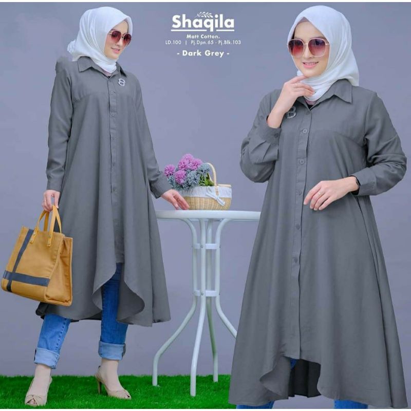 syakila tunik -Baju wanita simple elegan cocok untuk Hangout dan kerja