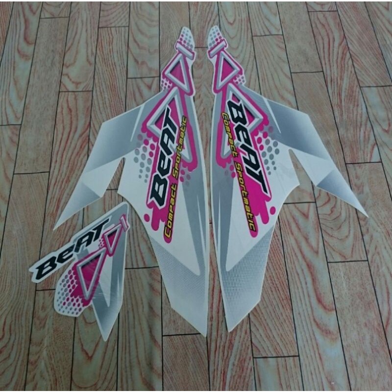 Stiker lis striping beat karbu 2011 putih