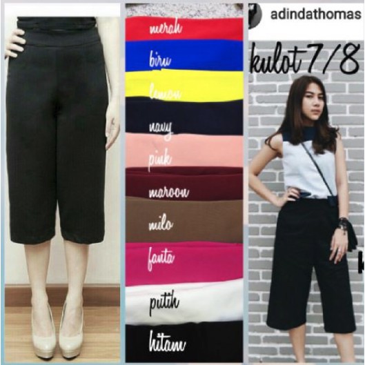 aisya tokolobo celana KULOT 7 8 bahan scuba Berkualitas