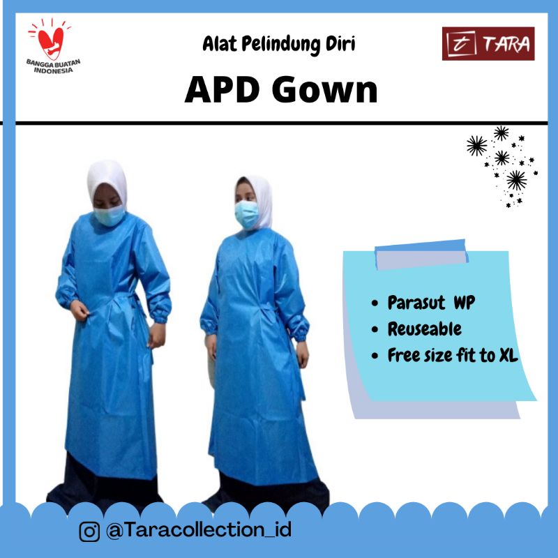 APD I Surgical Gown I Jubah Operasi - Navy