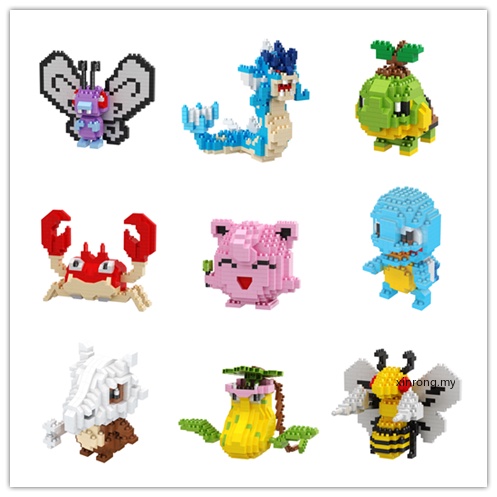 Mainan Balok Bangunan Nano Lego Charmeleon Pokemon Pikachu Charmander Micro Mini Diamond DIY