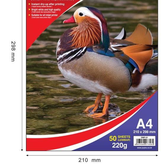 

Double Side Matte Inkjet Paper Kertas 2 Sisi Joyko DMP-01 A4 50 Sheets ☇