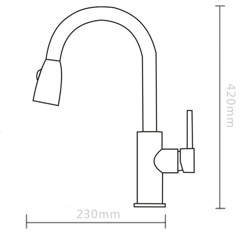 Keran Air Bathroom Basin Sink Kitchen Pull Out Rinser Spray Faucet