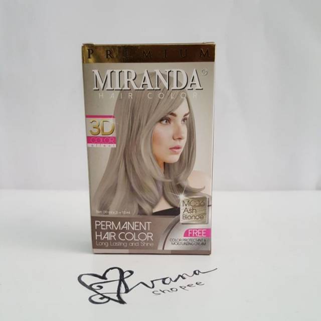  miranda  mc 16 ash  blonde cat  rambut  abu grey  Shopee 