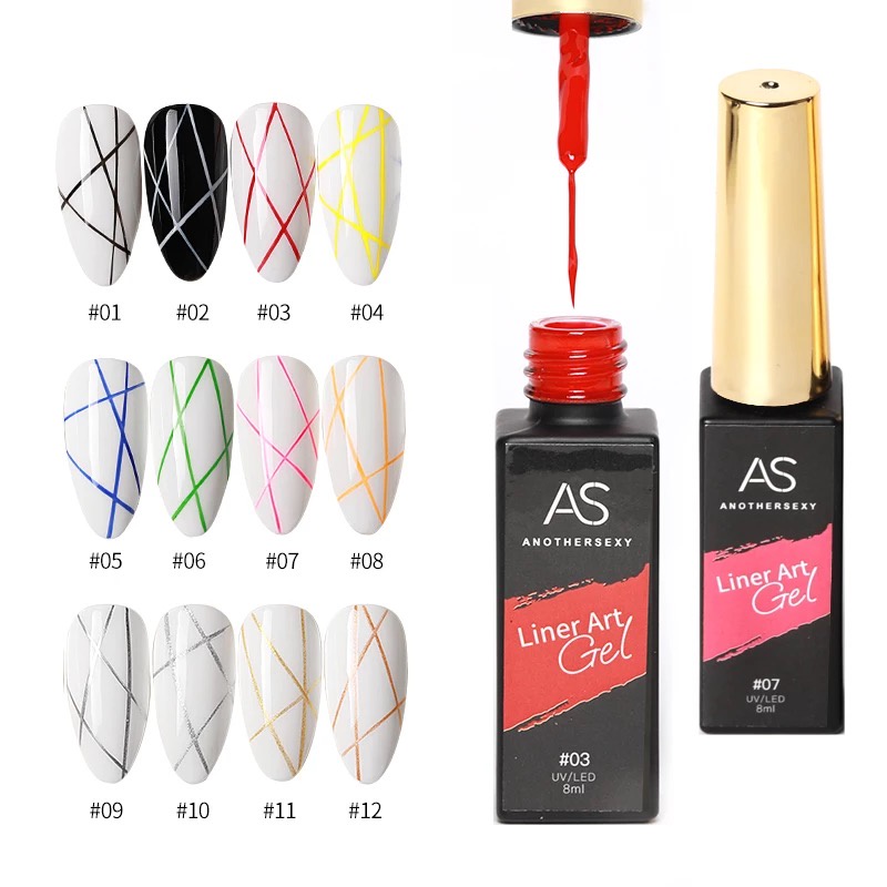 AS ONE DRAW PEN GEL NAIL POLISH PAINTING NAIL ART 8ML