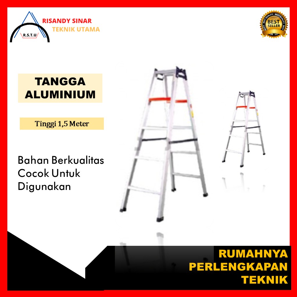 tangga aluminium | tangga murah | tangga lipat | TANGGA ALUMUNIUM 2 SISI FORTUNA ALTIMA 1,5M