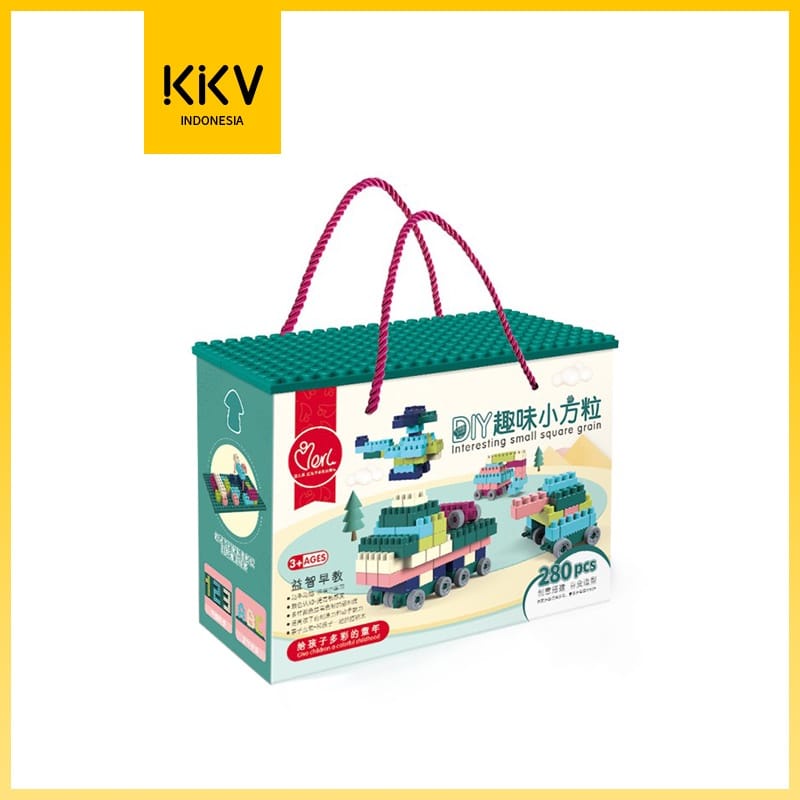 KKV - Balok Lego Mainan Anak DIY 280pcs/Gift/ partikel berukuran besar/DIY/SNI