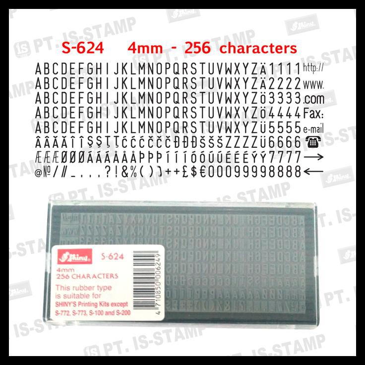 

(Promo!!) S-624 (Karet Stempel Per-Karakter 4 Mm) !!!