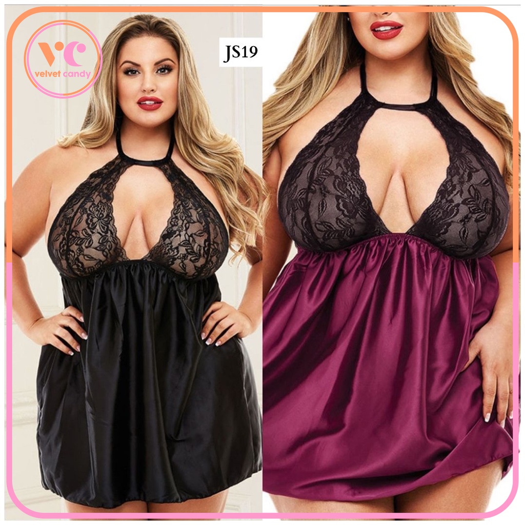 [PRODUK TERLAKU] PIYAMA BAJU TIDUR JUMBO LINGERIE SEXY JUMBO XXXL JS-AD19