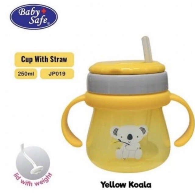 Baby Safe Training Cup With Straw JP019 / Gelas Botol Minum Sedotan Bayi