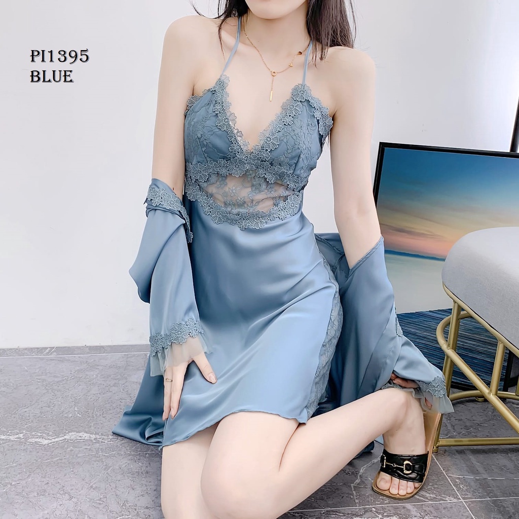 PIYAMA STELAN SUTERA LINGERIE + CARDIGAN PI1395