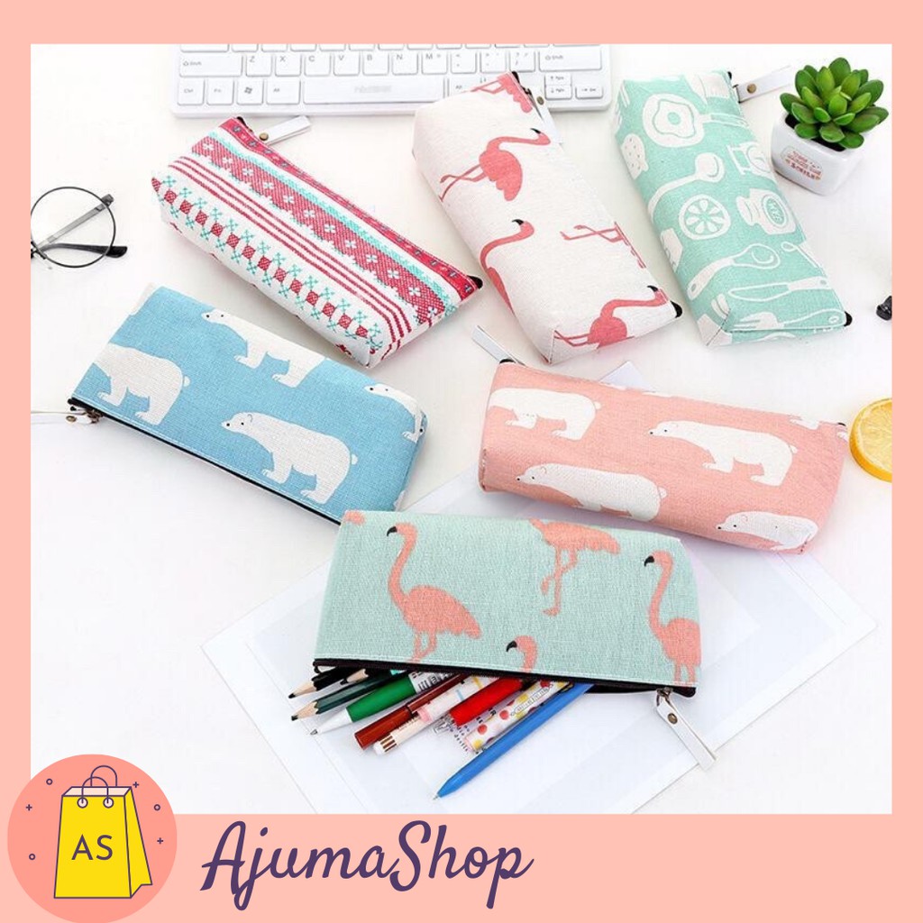 

Tempat Pensil Kanvas Motif Import