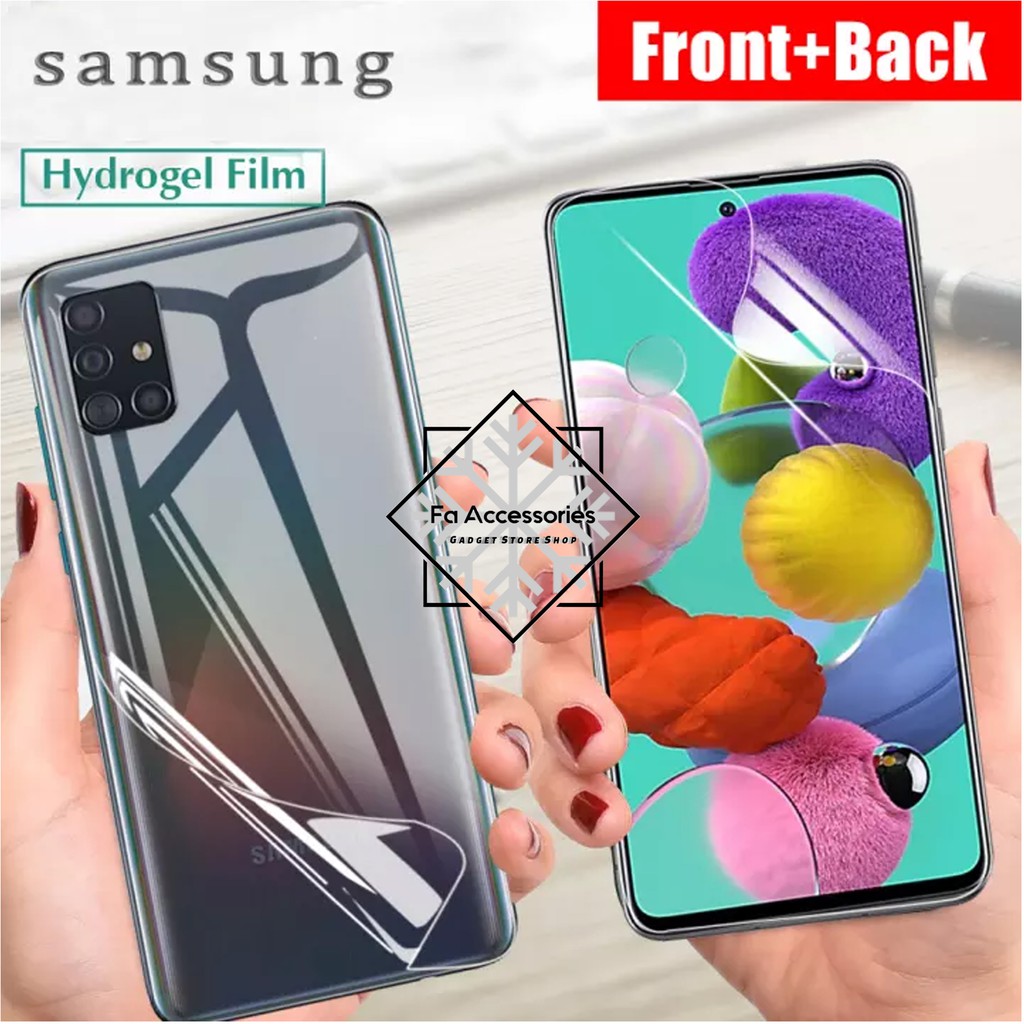 FA ANTI GORES JELLY HYDROGEL SAMSUNG GALAXY A12 A13 A14 A22 A23 A24 A32 A34 A51 A52 A52S A53 A54 A72 A33 A73 4G 5G S FULL SCREEN PROTECTOR SHOCK