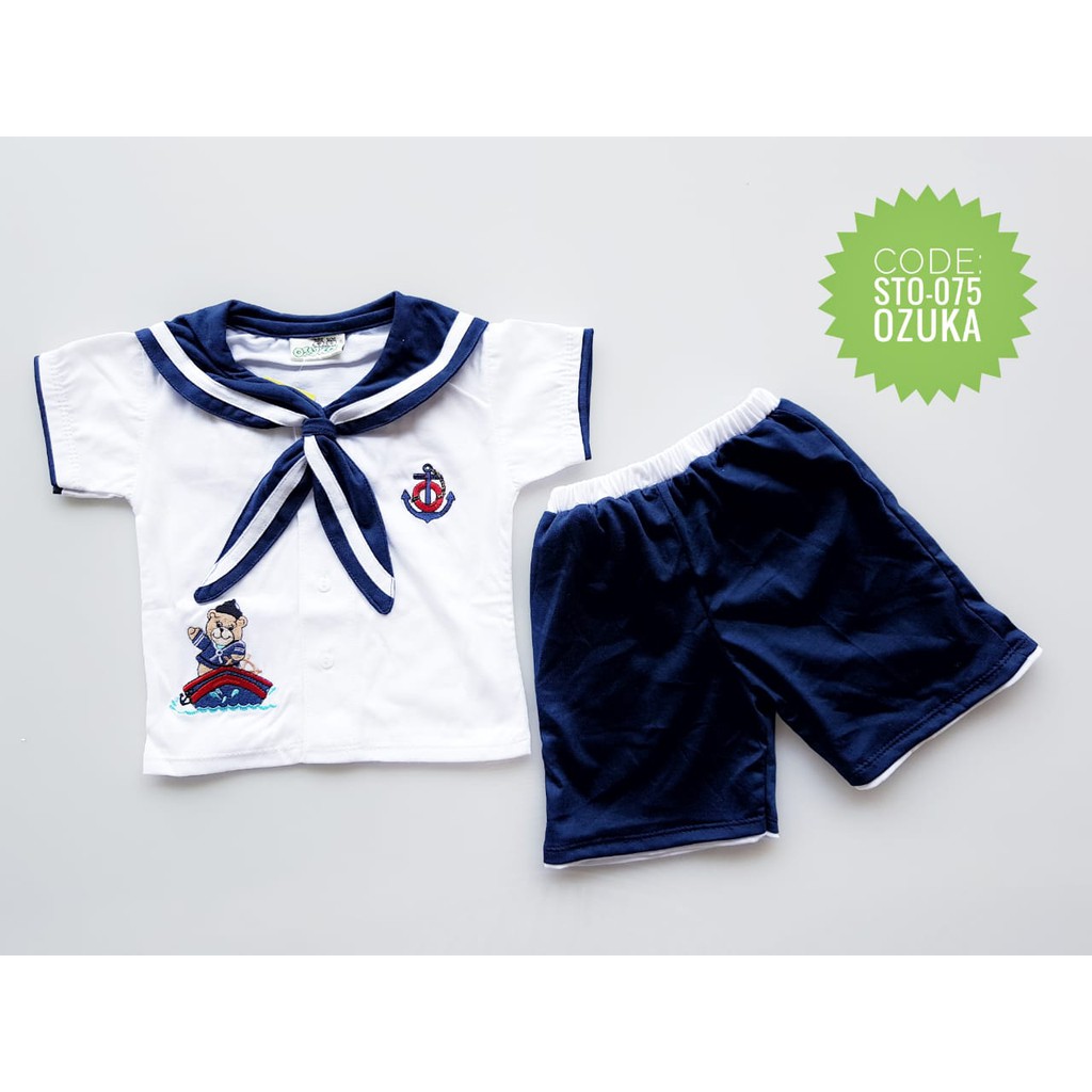 Baju Anak Laki Laki Setelan Baju Bayi Lucu Sailor Ozuka