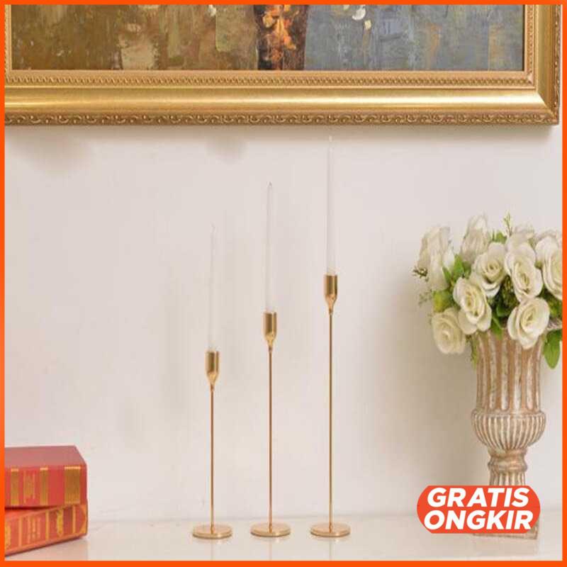 Holder Lilin Candle Romantic Dinner Decoration 3 PCS C-11