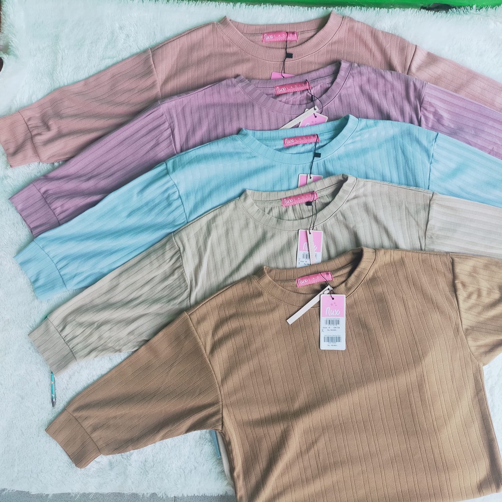 Sweater Bottom Nux Ladies Lengan 7/8 Kaos Branded Cewek Murah