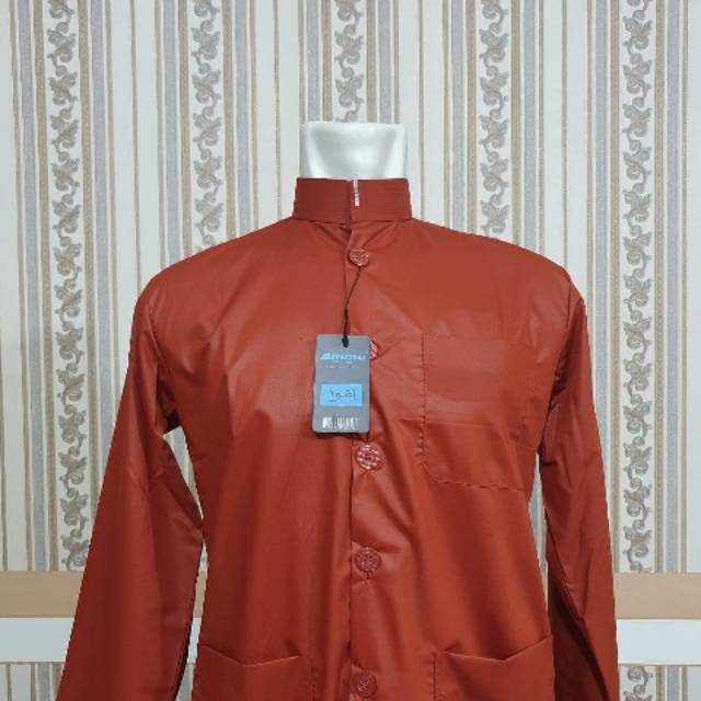 Baju koko Ammu merah bata ORI