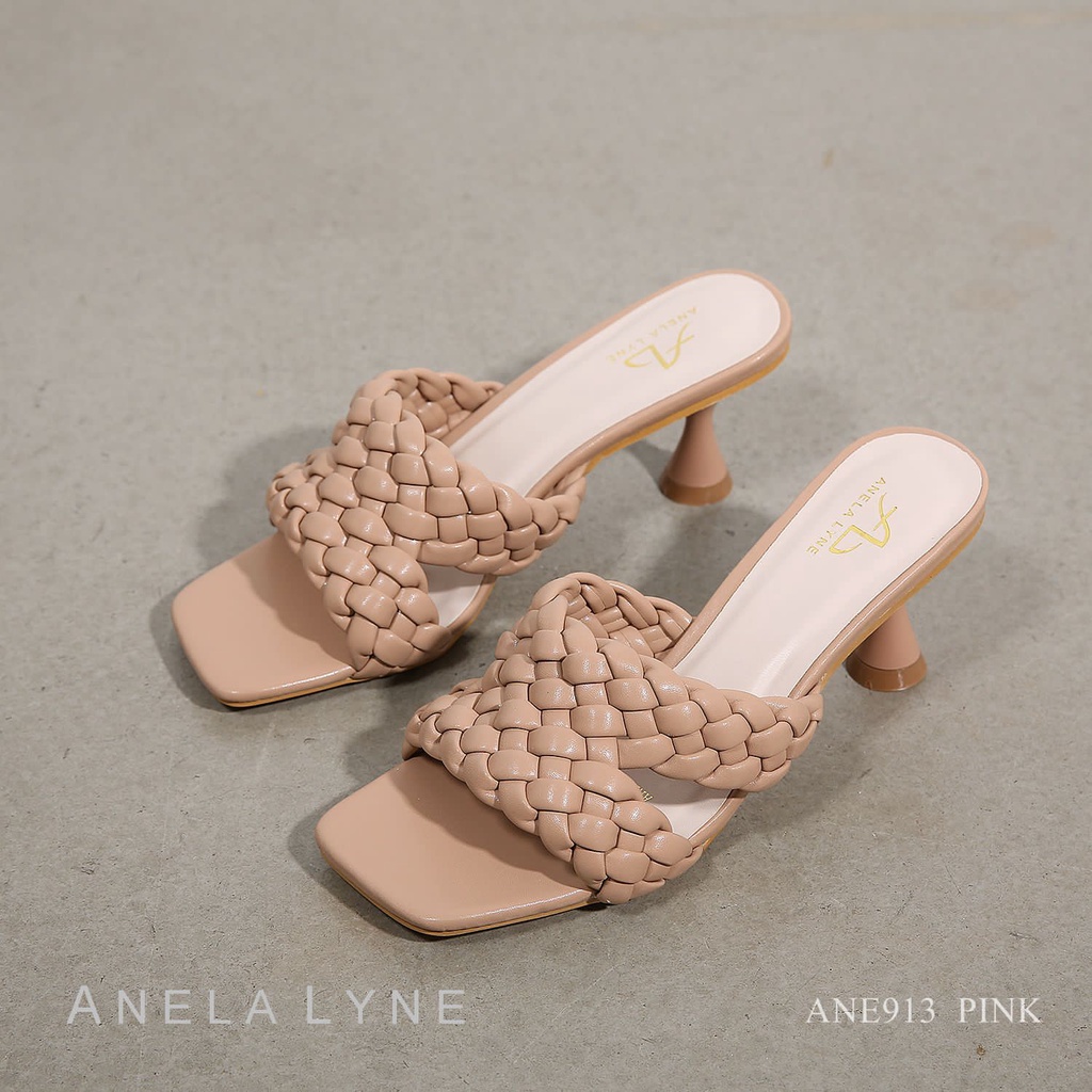 ANELA LYNE MULES HEELS DOUBLE STRAPS KEPANG ONESHA ANE913 ORIGINAL