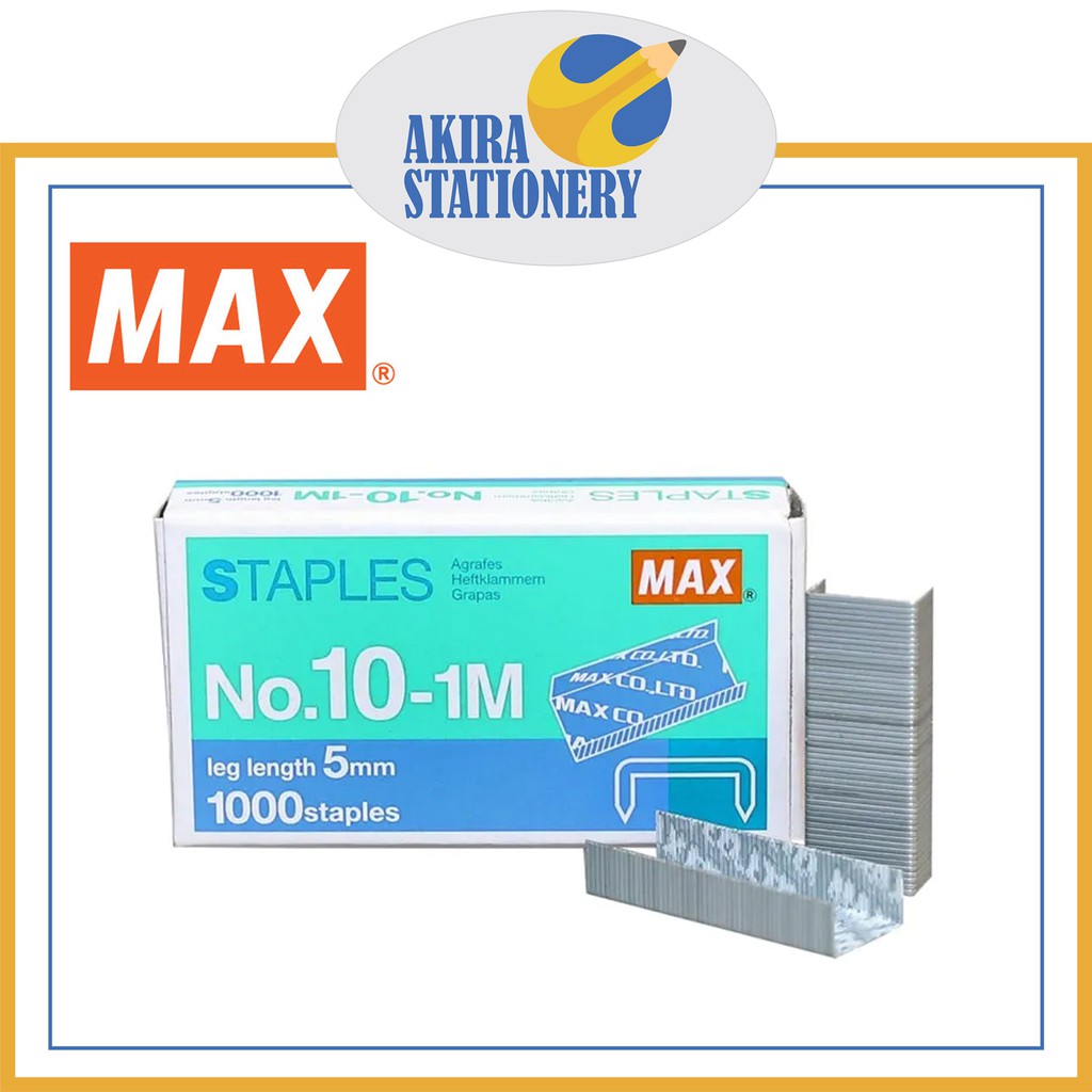 

Isi Staples MAX No.10 1M Kecil Untuk HD 10 / No 10 Small Max Refill Stapler PAD ( 1 PCS )