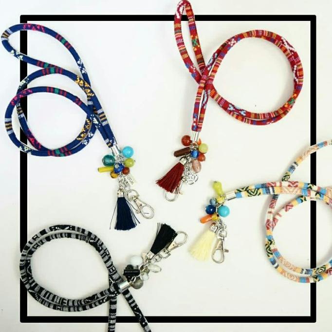 

BOLEH DROPSHIP TERLARIS! Tali ID CARD/Kalung Nametag Etnik (Tanpa tempat kartu)