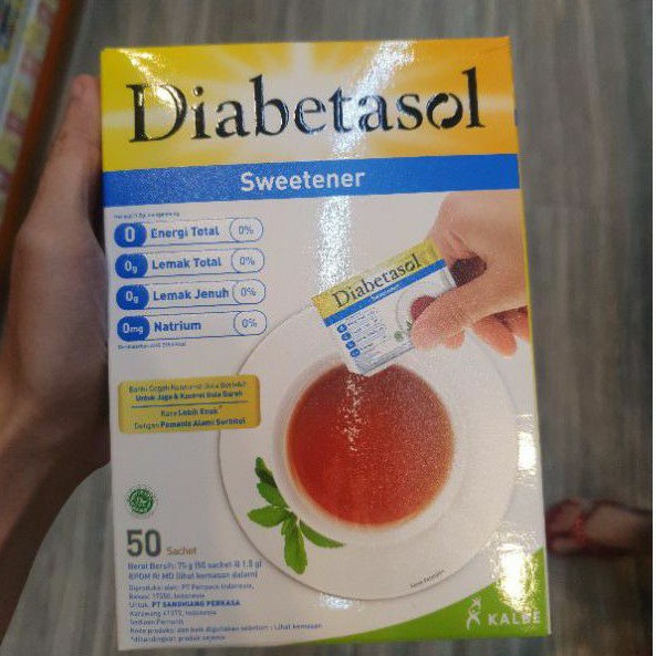

Diabetasol sweetener gula rendah kalori Zero Calorie ( 50 sachets)