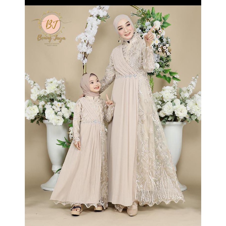 Sierra -  COUPLEAN IBU DAN ANAK DRESS MEWAH GAMIS KEKINIAN GAMIS LEBARAN SET BAJU COUPLE IBU DAN ANAK GAMIS MODERN GAMIS LEBARAN GAMIS KONDANGAN BAJU SERAGAM OUT FIT ANAK FASHION MUSLIM