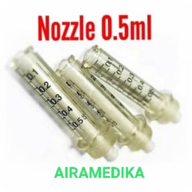 Nozzle 0,5 ml untuk Rambo pen/Thesera/Cannon/comfort in/Ans jet 1/Alat Suntik Bius Tanpa Jarum.