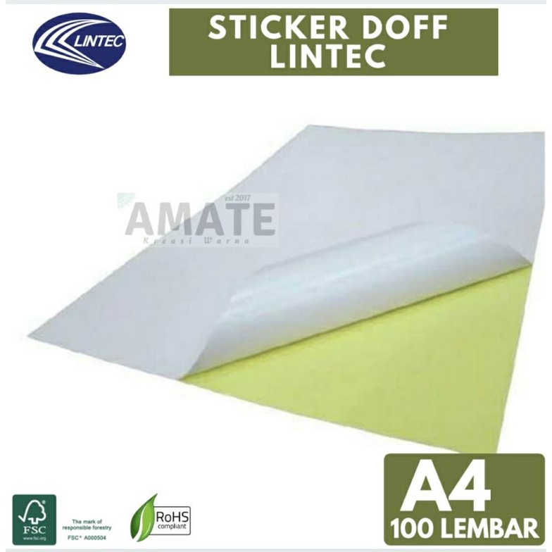 

Sticker Doff HVS Lintec A4 isi 100 Lembar