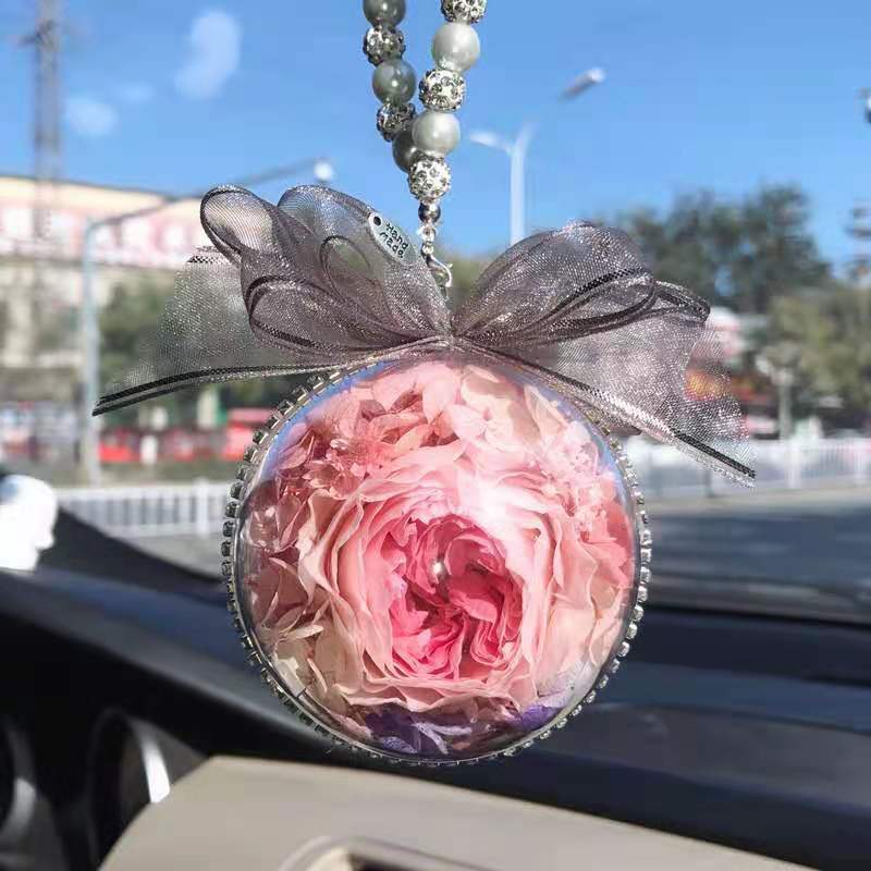 Car Eternal Rose Pendant | Gantungan Depan Pajangan Mawar Spion Tengah Mobil Mewah