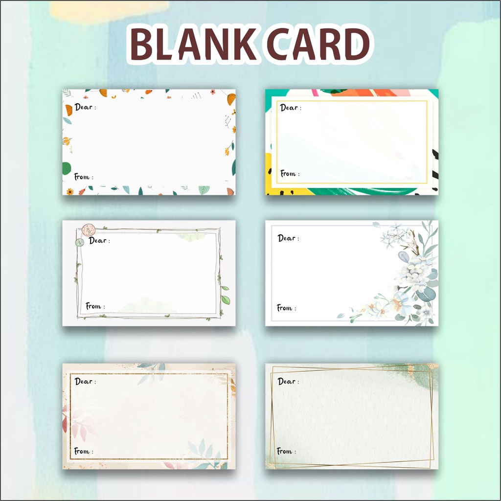 BLANK CARD KARTU UCAPAN