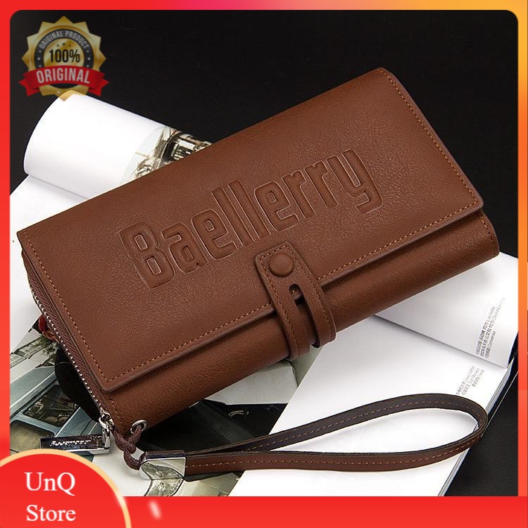 Dompet Tebal Kulit Dompet Panjang Lipat Pria Wanita Baellerry D-021