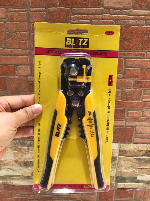 Tang Kupas Potong Kabel 8in BLITZ 25920 / Krimping Tool / Automatic Wire Stripper Crimper Cutter 8