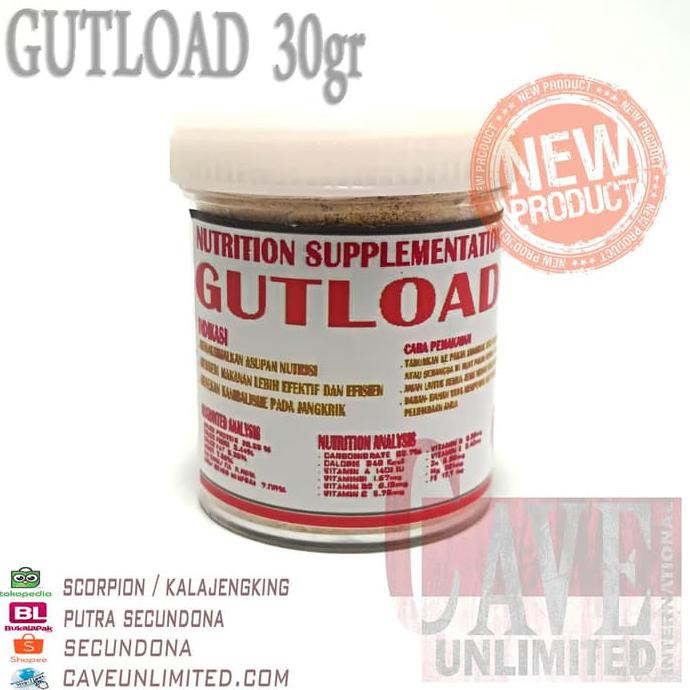 

Gutload suplemen pakan jangkrik penggemuk pet reptile gecko