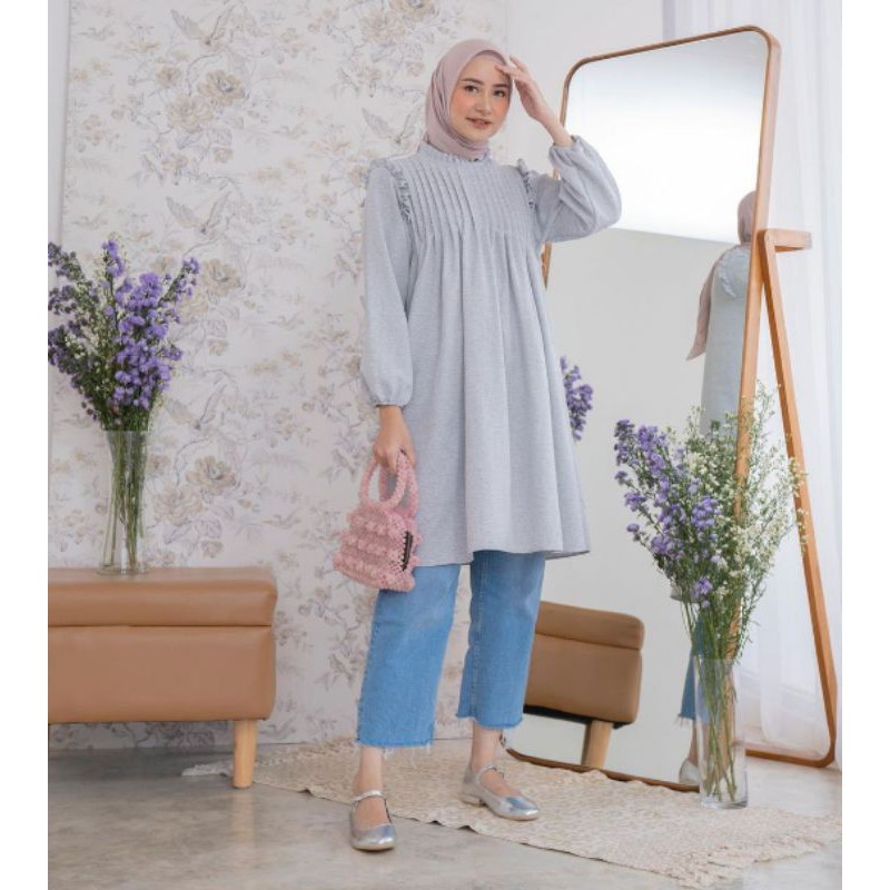 CASSIA MIDI DRESS soft grey by Haideeorlin