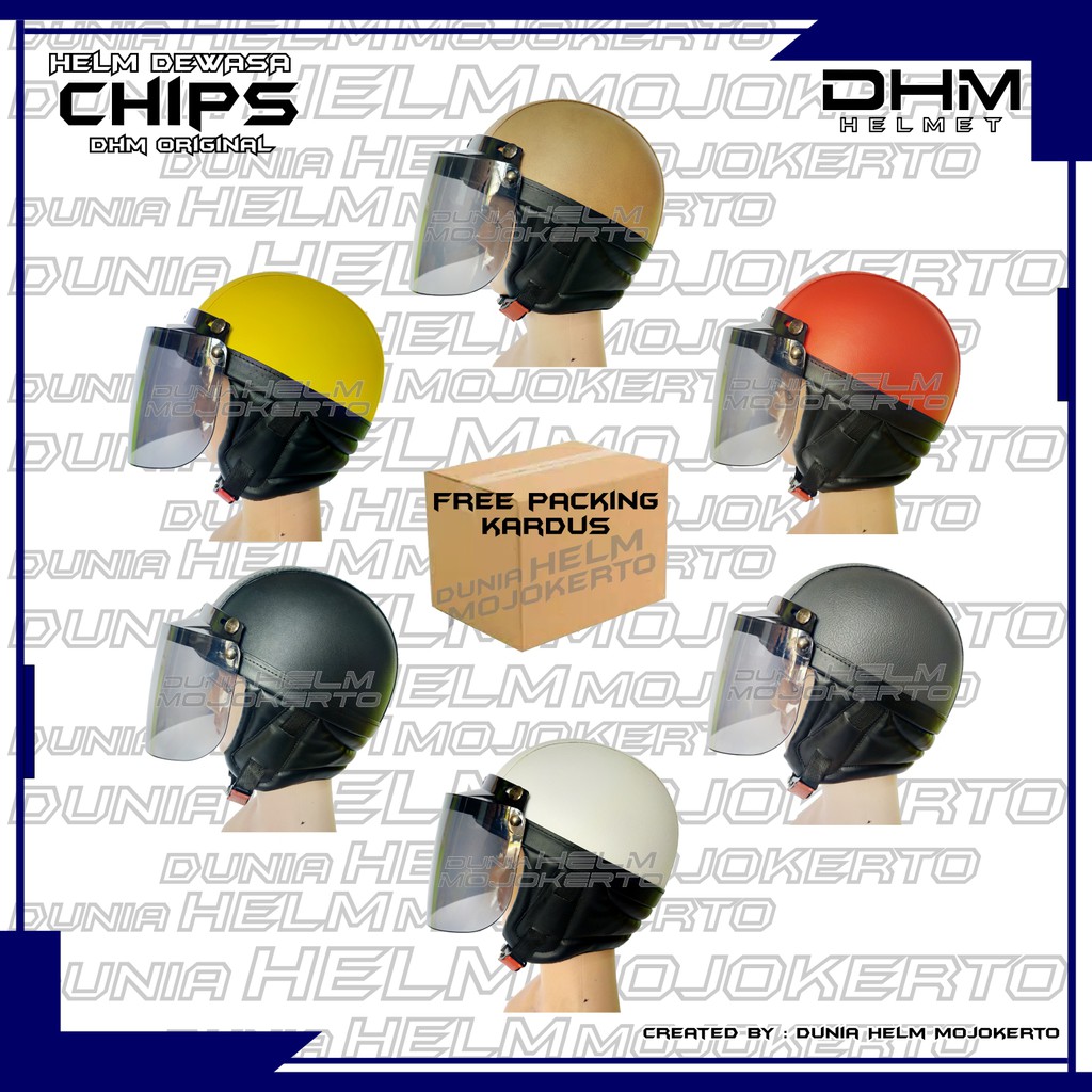  Helm  Retro Chips I Helm  Club Dewasa  Retro Kulit Murah  Plus 