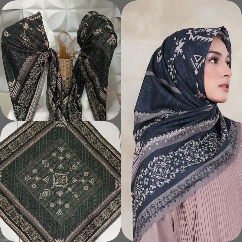 Hijab Motif Authentism / Hijab Branded Segiempat